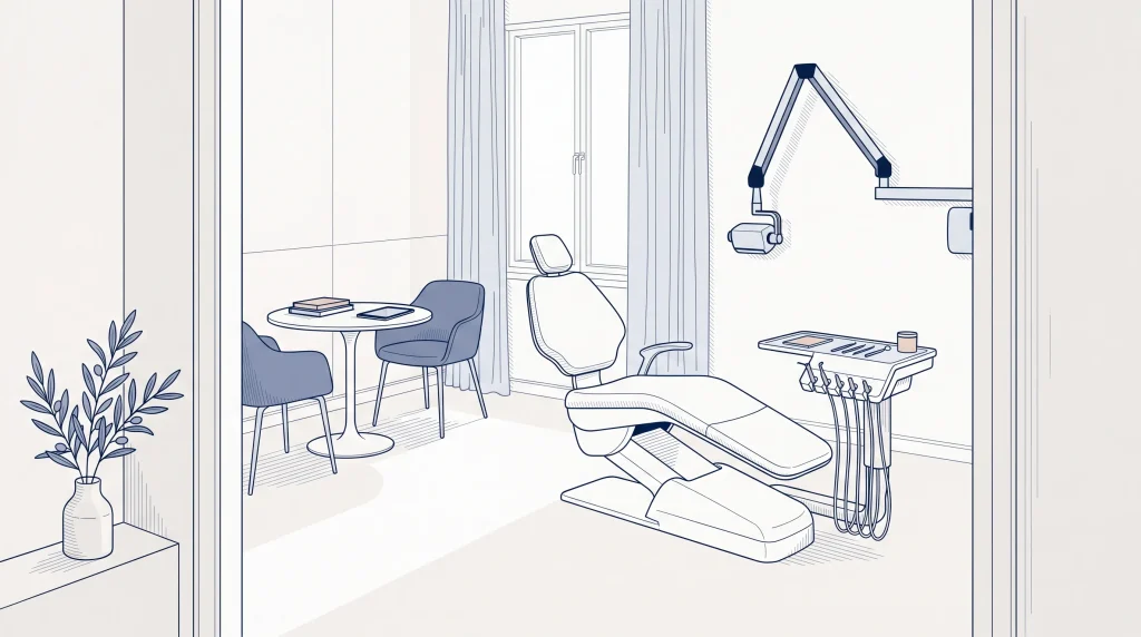 The Creative Smiles treatment room appears tidy and welcoming, with a dental chair ready for a consultation in Armadale.