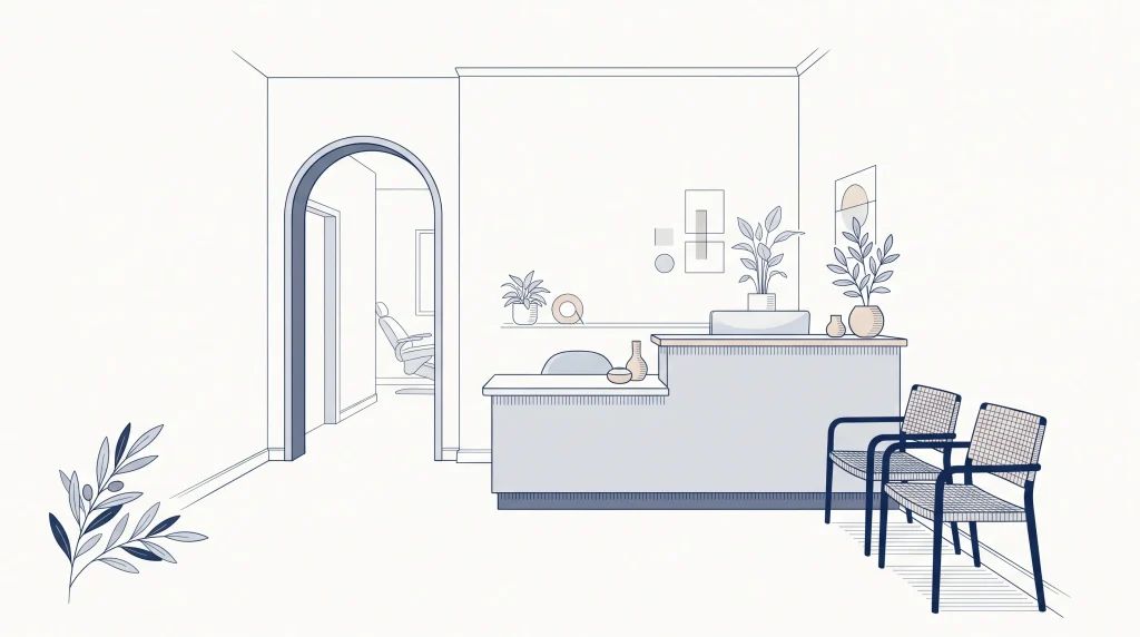 A quiet dental reception area shows the kind of practice a Prahran patient might compare.
